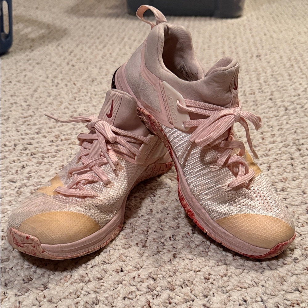 Nike Women's Pink and White METCON Athletic Shoes